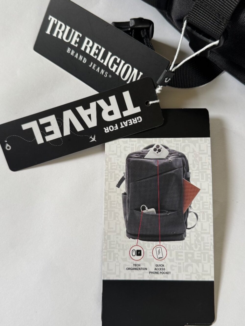 True Religion Will travel backpack in black with a volume of 23 l - Picture 12 of 13